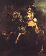 REMBRANDT Harmenszoon van Rijn Portrait of Frederick Rihel on Horseback oil painting